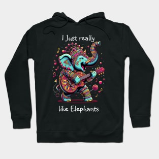 Majestic Elephant With Vibrant Tribal Designs Hoodie